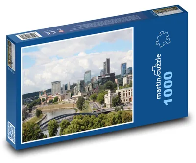 Zdjęcie produktu dla Puzzle 1000 Panorama Wilna na Litwie - martinpuzzle