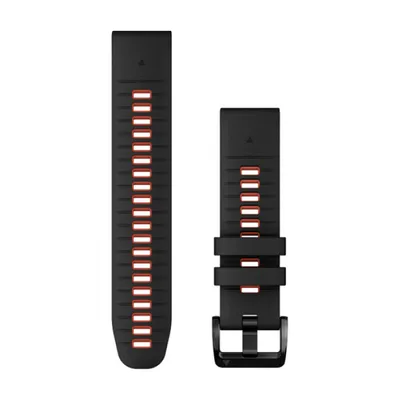 Image de Garmin 010-13280-06 Bracelet silicone Quickfit 22 mm noir/rouge flamme
