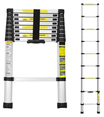 Productafbeelding van Telescopische Ladder 2,6m van Aluminium, Multifunctioneel