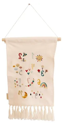 Produktbild von Wanddekoration für Kinder - Stoffdeko für das Kinderzimmer - Boho Wandteppich - Wandbehang mit Zahlen - Set 2