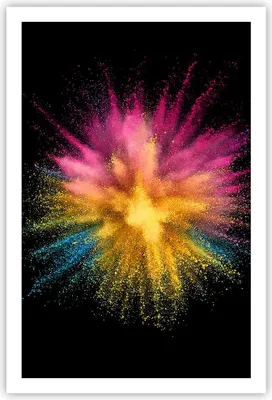 Produktbild von Poster - Poster ohne Rahmen - Bunt Staub Explosion - 61x91,5 cm - Wand Bild - Wanddeko - Wandbilder - Kunstposter - Wandposter - Bilder - Kunstdruck - Wanddekoration - Wandbild - P2XPA61x91-4529