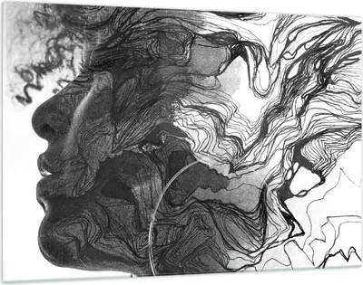 Produktbild von Bilder auf glas - Einteilig - Frau Linie Kunst. - 120x80cm - Glasbilder - Wandbilder - Bilder - zum Aufhängen bereit - Wanddekoration aus Glas - Glas Bilder - Wandbild auf Glas - GAA120x80-4687