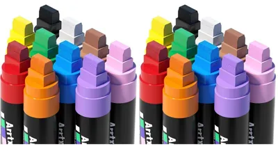 Produktbild von Acryl Marker Set Jumbo-Filzspitze 15mm 10er Pack für DIY, Felsmalerei, Keramik, Glas, Holz, Leinwand