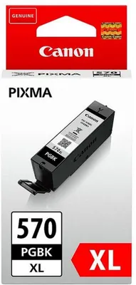 Obrázok produktu pre Canon PGI-570PGBK XL, Vysoký (XL) výnos, Čierna, Atrament na pigmentovej báze, 22 ml, 1 kusov, 500 strany