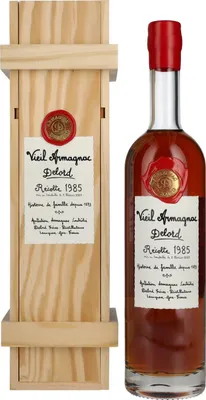 Produktbild von Vieil Armagnac Delord Vintage Récolte 1985 40% Vol. 0,7l in Holzkiste