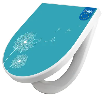 Produktbild von WC Sitz mit Absenkautomatik D Form Motiv Pusteblume 4 [TDW3 11123]