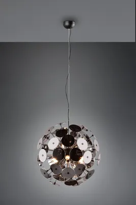 Obrázek produktu pro TRIO 309900657 DISCALGO závesné svietidlo 6xE14 D540mm ?ierna matná, chrómová