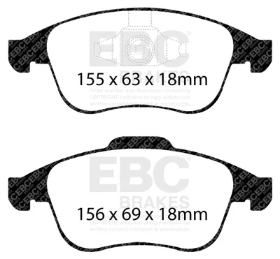 Immagine prodotto di EBC Kit pastiglie freno ULTIMAX2 Anteriore Renault 410600011R 410605055R
