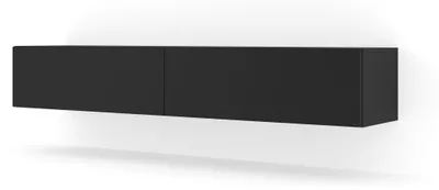 Immagine prodotto di Mobile TV sospeso BINGO 180 cm BLACK MATT tavolo basso TV porta TV credenza TV cassettiera MDF tavolo hi-fi moderno loft design industriale