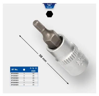 Immagine prodotto di BRILLIANT TOOLS 1/4" esagono incassato 8 mm - BT020825