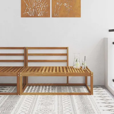 Produktbild von "Neues Produkt" Outdoor Endsofa Natur 115x83x73 cm Massivholz Akazie - Gartenstühle V3410