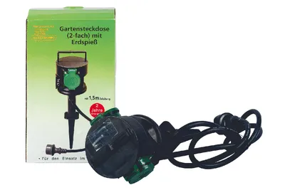 Obrázek produktu pro TS Electronic 46-31412, 1,5 m, Venkovní, IP44, 1,5 mm², Černá, 220 - 240 V