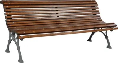 Produktbild von Casa Padrino Parkbank - Stadtbank mit Rückenlehne Dunkelbraun / Grau 180 cm - Garten Möbel