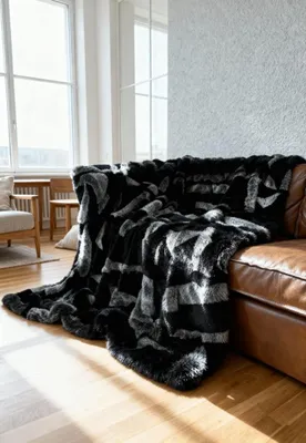 Produktbild von Lammfelldecke Toscana 200 x 200 cm Modell 2513 Anthrazit Melange -
