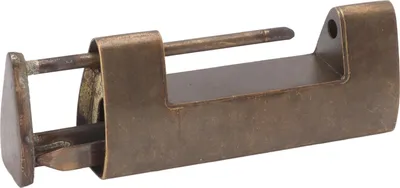 Zdjęcie produktu dla Rozstaw 4,4 cm Ozdobny klucz do zamka w stylu vintage z antycznego mosiądzu Chińska kłódka do małej drewnianej skrzynki