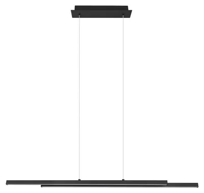 Zdjęcie produktu dla Oprawa wisząca LED Odio, 8,5 x 110 x 150 cm, czarna, ciepła biel