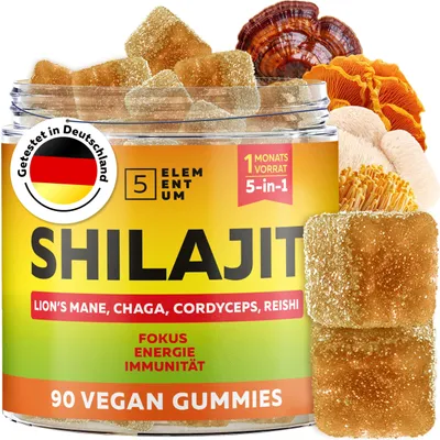 Zdjęcie produktu dla Żelki Shilajit z Himalajów – 2200 mg, naturalne, wegańskie i bez cukru