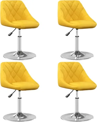 Produktbild von Möbel Esszimmerstühle 4 Stk. Drehbar Senfgelb Samt - Esszimmerstühle &10024