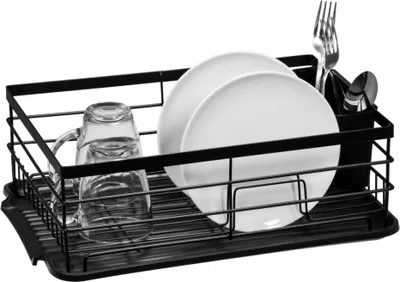 Obrázok produktu pre TOPFANN oceľová umývačka riadu s odkapávačom čierna 43x32x14 cm