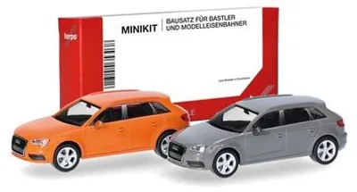 Obrázok produktu pre Herpa MiniKit 014090 – 1:87 Audi A3 Sportback (2012) oranžová a sivá, 2 ks