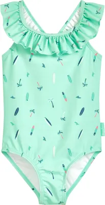 Obrázok produktu pre Playshoes, dievčenský plavecký kostým, vzor: surf, farba: mintová, veľkosť: 110/116 cm