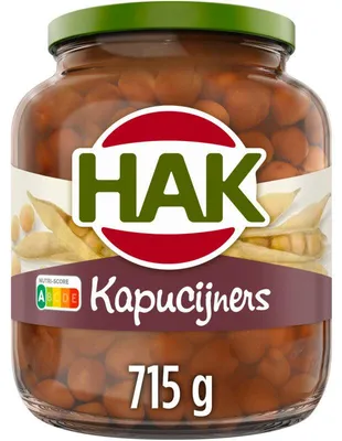 Produktbild von Hak Kapucijners 710 g – Hochwertige vorgekochte Kapuzinererbsen, ballaststoffreich