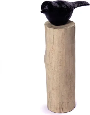 Obrázek produktu pro PTAČÍ SKULPTURA "Pták I" | mangové dřevo, 30 cm | pták na dřevěném kmeni