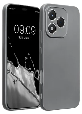 Produktbild von kwmobile Handyhülle für HONOR 400 Lite Hülle - weiche Silikon Case metallisch schimmernd - Schutzhülle Cover - Metallic Grau