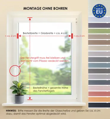 Produktbild von Thermo Wabenplissee Hitzeschutz, ohne Bohren, Graphit, 50x210