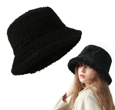 Produktbild von BNGXR Damen Winter Fischerhute Warme Wintermütze Kunstpelz Eimerhut Bucket Warm