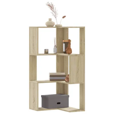 Immagine prodotto di Maison Exclusive - Libreria angolare 3 ripiani Rovere Sonoma 50x50x102 cm Materiale ligneo