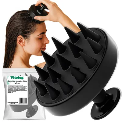 Produktbild von BC Kopfhautmassagegerät, Haarwuchsbürste, ayurvedisches Haarwaschmittel