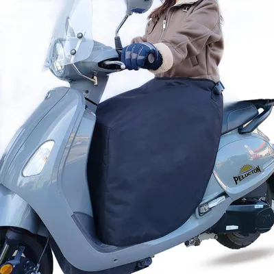 Productafbeelding van Beenbeschermer scooter - Waterdicht en winddicht - Universeel, max. taille 142 cm - Snelsluiting