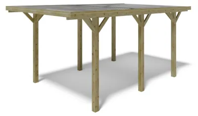 Produktbild von Carport Garagendach 3.04x5.12 m - 15.56 m2 - PVC-Abdeckung