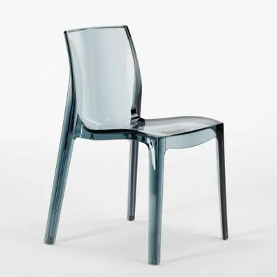 Produktbild von Stühle Küchenstuhl Esstischstuhl Esszimmerstuhl Grand Soleil Femme Fatale  Italy - Transparent Schwarz Anthrazit