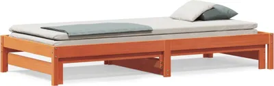 Immagine prodotto di vidaXL Letto da giorno allungabile marrone cera 80x200 cm in legno di pino massiccio
