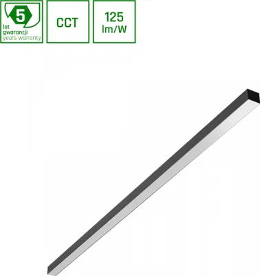 Produktbild von Spectrum LED ALLDAY BASIC 150cm Deckenleuchte 50W 6250lm Schwarz 115° 230V IP20 2700-6000K CCT