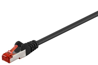 Immagine prodotto di Goobay 95518 Cavo patch CAT 6, S/FTP (PiMF), nero, 5 m - miscela di rame CCA