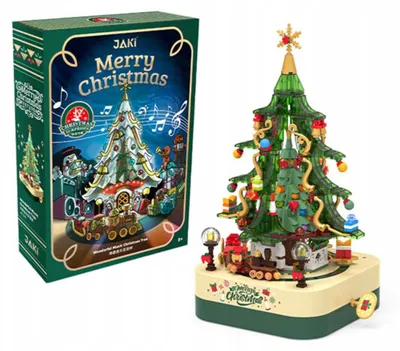 Produktbild von Weihnachtsbaum Bauset mit Musikwerk und Zug – Weihnachtsgeschenk
