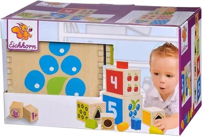 Obrázek produktu pro Eichhorn Color, Stacking Tower, 1 rok/roky, Bříza, MDF, Vícebarevný