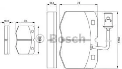 Produktbild von Bosch Bremsbelagsatz, Scheibenbremse  0 986 424 240