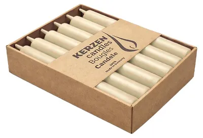 Produktbild von CLASSIC Stabkerzen Elfenbein, 250/22 mm, WENZEL, Brenndauer 10h, 12 St.