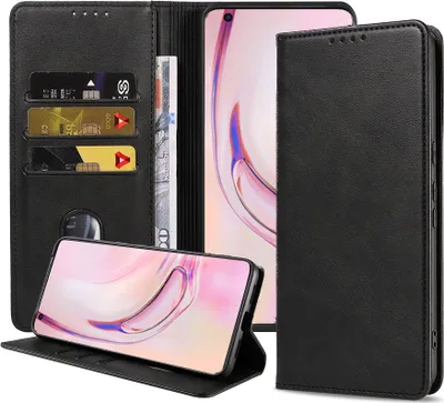 Obrázok produktu pre Smartphonica Puzdro na telefón vhodné pre Xiaomi Mi 10 Pro Puzdro z umelej kože s magnetickým zapínaním a držiakmi na karty Puzdro typu kniha s chlopňou - čierne
