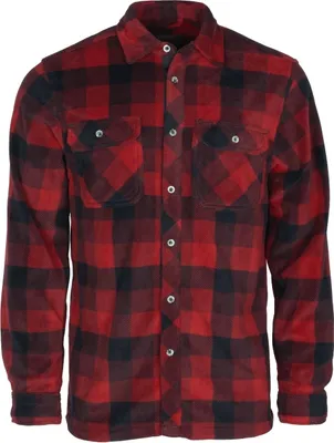 Produktbild von Pinewood 5063 Finnveden Canada Fleece Hemd Rot/ Schwarz (518) XL