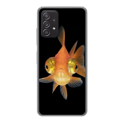 Produktbild von MuchoWow® Handyhülle Schutzhülle Hülle für Samsung Galaxy A33 5G Goldfisch - Meerestiere - Augen Silikon Softcase Handy Hülle - Kartenhalter