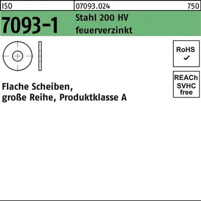 Produktbild von Reyher  Scheiben ISO 7093 -1 St. 200 HV 16 tZn (100 Stück)