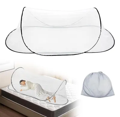 Produktbild von Moskitonetz Mückennetz Pop-up Zelt - 200 x 80 x 56 cm - Faltbar - Glasfaser