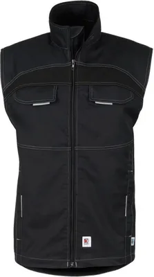 Produktbild von beb HANDWERK Herren Weste FLEX Stehkragen Polyestermix Schwarz 60/62