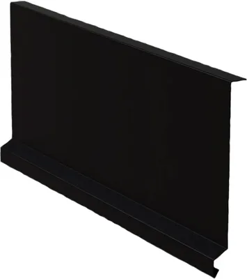 Produktbild von Ortgangblech für Kantendachplatte Br. 250 mm, 1 m, Lackiertes Zink, Schwarz RAL9005