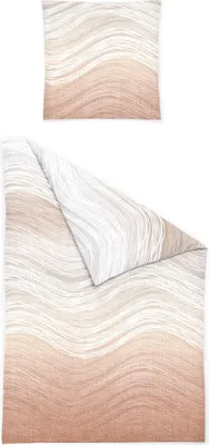 Produktbild von BIERBAUM Bettwäsche Seersucker peach 135x200cm, mit 1 Kissen